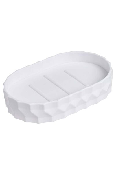 OEM Suport pentru Săpun, Plastic, Alb, Model Fagure, Accesoriu Baie, 3x9cm