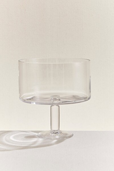 Paşabahçe Handmade Glass Footed Serving Plate 24 cm