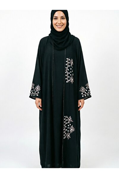 Bleco Delicate floral embroidery, loose-fitting cardigan robe.