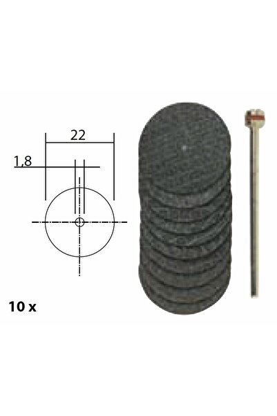 Proxxon Set discuri debitoare din oxid de aluminiu, 22mm, 10 buc