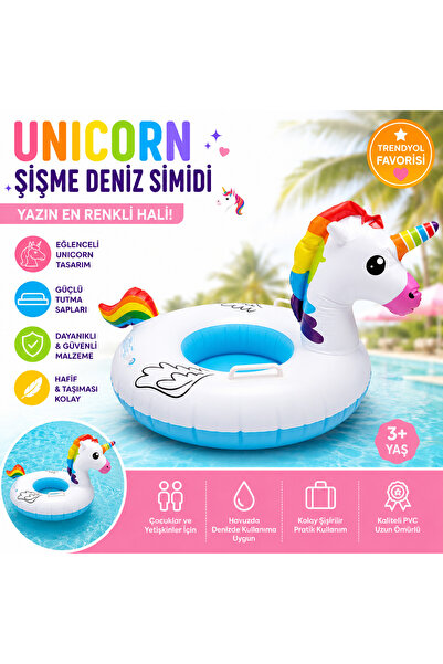 Miro Toys Unicorn Deniz Simidi Çocuk Havuz ve Deniz Simidi – Renkli Eğlenceli