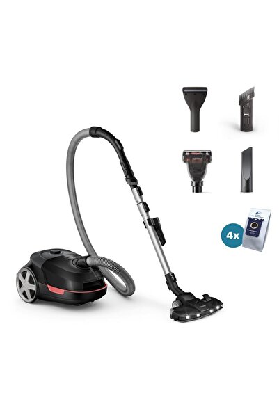 Philips Aspirator cu sac Seria 6000 XD6142/12, 900W, 4L, HEPA, cablu de 6m, T...