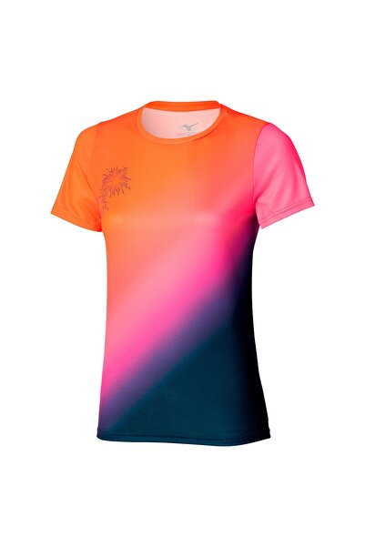 MIZUNO Tricou de alergare pentru femei Pachet de vară QD FW 2025 - Portocaliu...