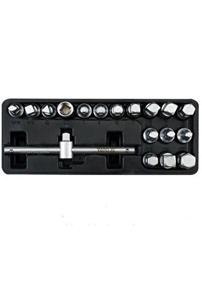 yato YT-0599 Oil Drain Plug Key Set, 18 Pieces
