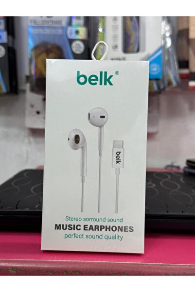 Belk سماعات أذن ستيريو بصوت محيطي (سماعات سلكية داخل الأذن مع موصل USB-C)