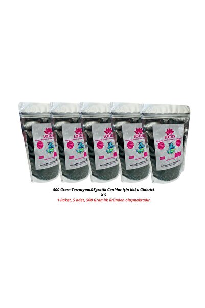 Teraryum & Egzotik Canlılar İçin Koku Giderici 500 Gr - 5 Adet