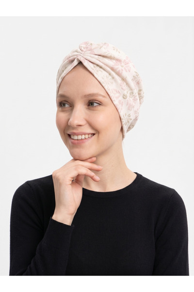 elysianfidan Brokata, drapirani, krem-puder podstavljen, gotov turban hidžab ...