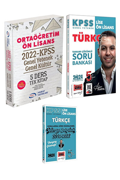 Yargı Yayınları Ortaöğretim-Önlisans KPSS 5 Ders Tek Kitap + Türkçe Soru Bank...
