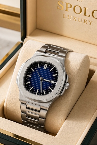 S.POLO Gift New Season Steel Cord Men's Wristwatch Transparent Back Cover Cal...