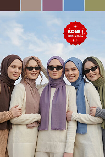 Kamer Scarf Pure Line Series Cotton Comfort Shawl 5 Pack