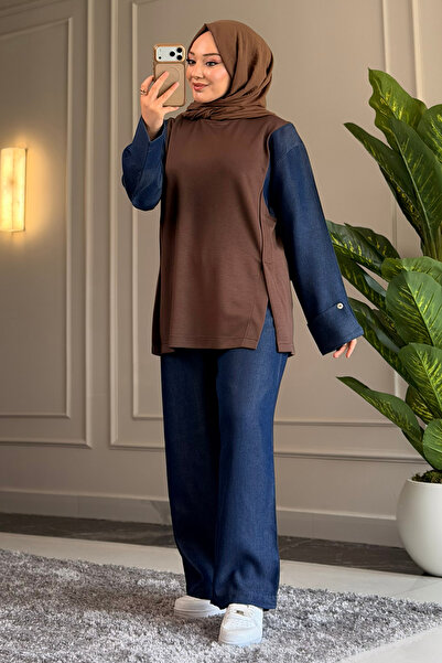 Suede Style 6448 - Set casual elegant și confortabil din țesătură tricotată m...