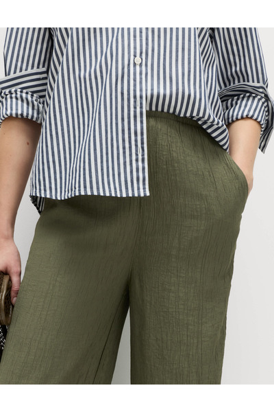 Marks & Spencer Dokulu Geniş Paça Pantolon