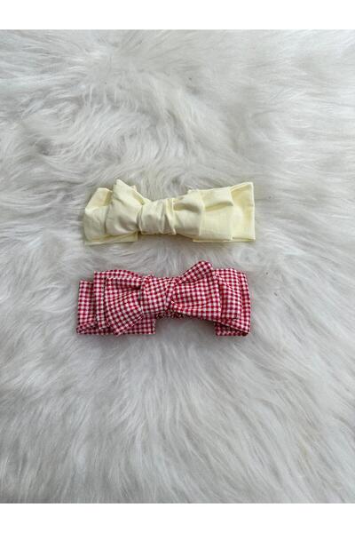 Moda Lina Baby باندانا بفيونكة للبنات الصغيرات، عبوة من قطعتين