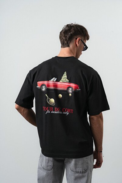 Respire Tricou supradimensionat Tour, negru
