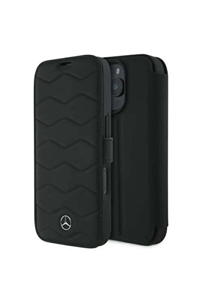 MERCEDES Husă din piele MB Waves pentru iPhone 16 Pro Max - negru