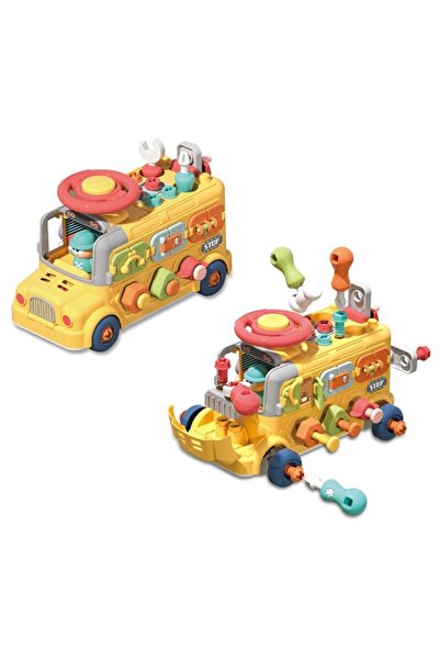 Avaleea Autobuz educativ multifunctional pentru copii cu 43 accesorii si acti...