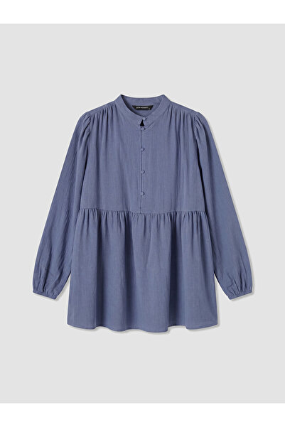 LC Waikiki تونيك مسلم نسائي مكشكش أزرق من GULIS CLOTHING