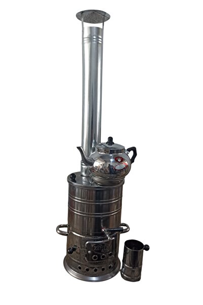 NİGHT CAMPER Semaver - Odunlu Çay Semaveri demlikli + borulu Semaver