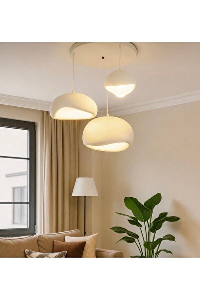 BetonEvim 20-30-40 üçlü set beton sarkıt avize modern tasarım bohem