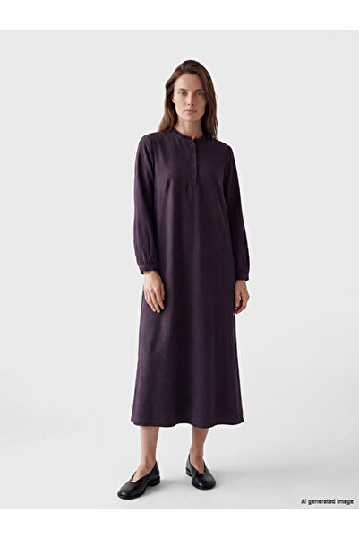 LC Waikiki Uzg Store's Roba Collar Ruffle Embroidered Dress for Style Enthusi...