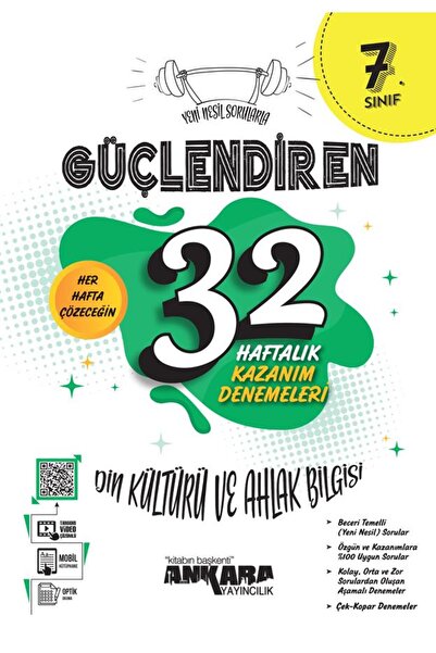 Ankara Yayıncılık 7. Sınıf Din Kültürü Ve Ahlak Bilgisi Deneme 32 Haftalık Ka...