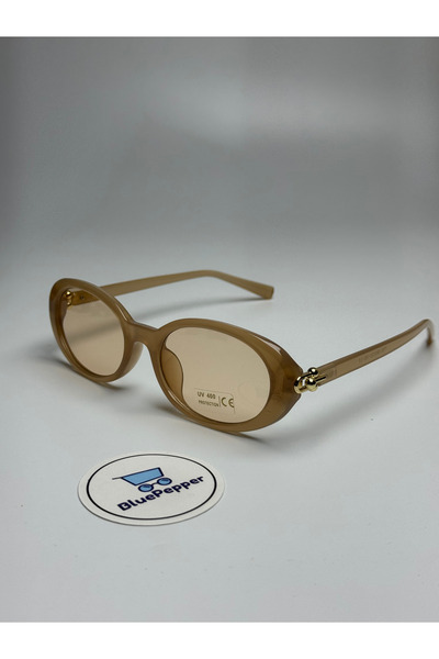 BluePepper Tiferla |   Sunglasses Oval Nude Glass |   Bone Nude Frame |   Uv4...
