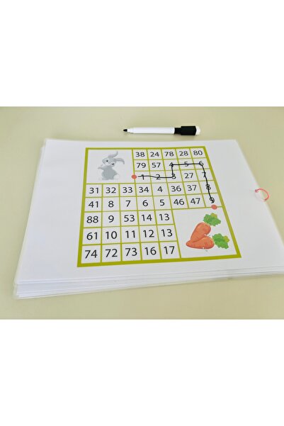 Loyameri Kidsshop كتاب ألغاز الأرقام القابل للمسح مع قلم - 5 أوراق/10 صفحات