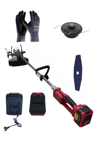 ADER 15 Pilli Çift Bataryalı Akülü Ot Kesme Ve Çapa Makinesi