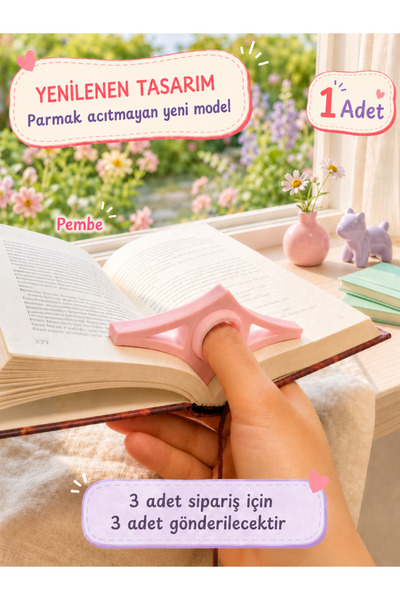Filkorium3D Kitap Okuma Yüzüğü - Yeni Nesil Kitap Ayracı - Sayfa Tutma Aparat...