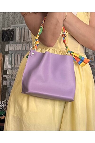 Niloshe&Sinoshe NS Accesories حقيبة نسائية بتفاصيل شال ومقبض سلسلة