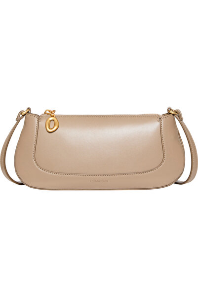 Calvin Klein Hardware Zippered Crossbody Desert Taupe Women's Bag