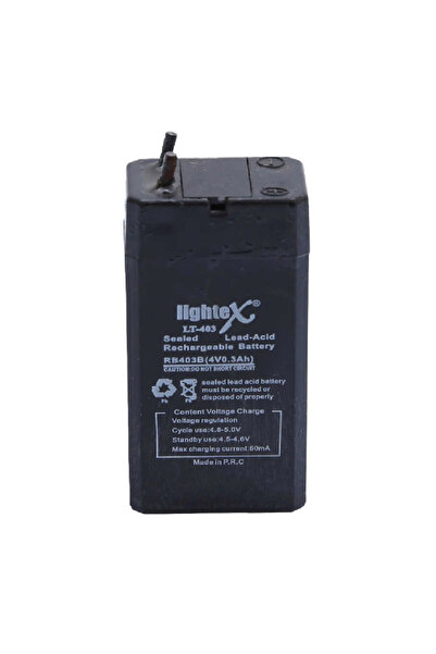 Lightex LT-403 4V 300mAh Bakımsız Işıldak Aküsü
