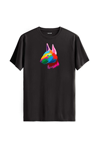 Colermi Colorful Rocky Bull Terrier Dog Printed T-Shirt