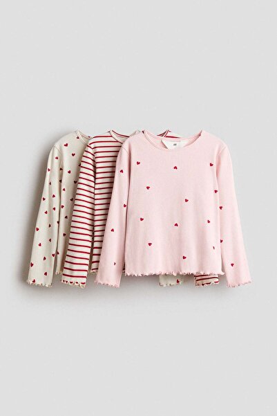 H&M 3-pack ribbed jersey tops