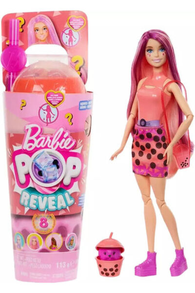Barbie Pop Reveal Bubble Tea Ροζ - Ποτό Μάνγκο Κούκλα Pop Reveal Bubble Tea Ρ...