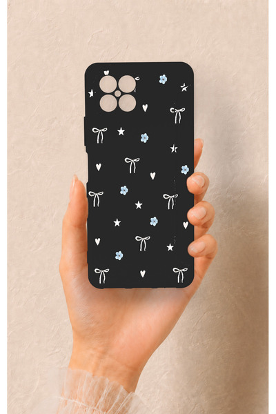 Vip Case Omix X600 Uyumlu Mini Fiyonk Siyah Desenli Silikon Kılıf