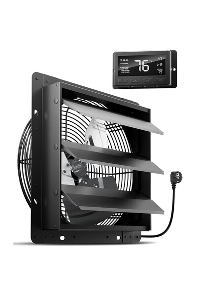 HG Power Ventilator industrial de perete 300 mm, 1650 m³/h, Motor EC, cu cont...