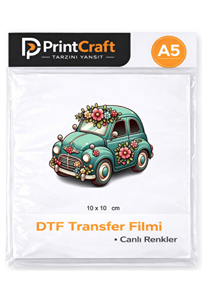 PRİNTCRAFT RENKLİ DÜŞLER ATÖLYESİ 10x10 cm Çiçekli Toros Ütü ile Yapışan DTF ...