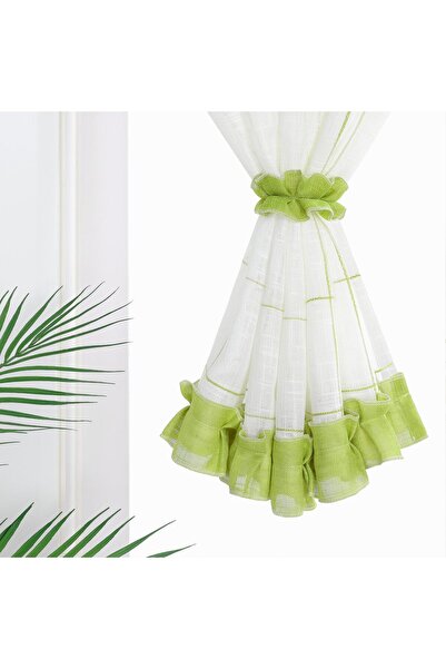 MADE IN CHINA Perdea scurtă tip cafe cu tunel pentru șină 140x45cm Stil Moder...