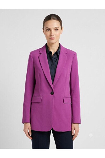 MAESTRO WOMAN Kadın Mor Astarlı Süs Cepli Blazer Ceket