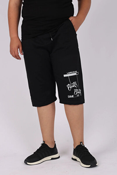 çiko kids Boy's Loading Game Print Detailed Pocket Shorts/Capri