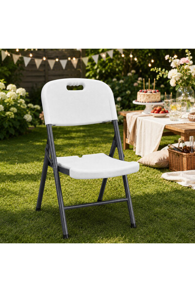 PROCART Scaun pliant pentru grădină, camping, catering, cadru metalic, 120 kg