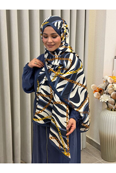 Sisley Floş Viscoso Shawl Eli̇sa 75X190 Dark Blue