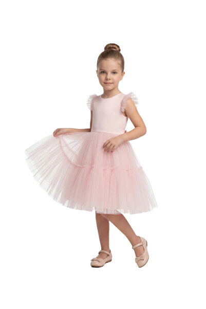 Bidani - Blush Pink Puffy Tulle Party Gown - Blush Pink - 1Y to 12Y