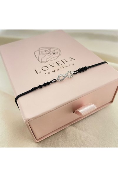Lovera Jewellery 925 Ayar Gümüş Sertifikalı Sonsuzluk Şans ve Sevgili Bilekli...