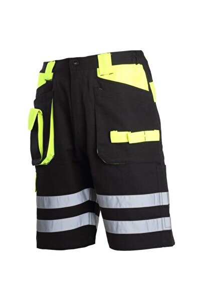 Lahti Pro Pantalon scurt cu reflectorizant negru-verde - l