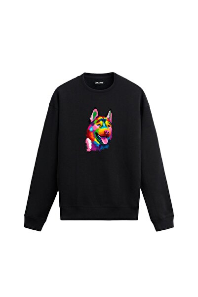 Colermi Colorful German Shepherd Printed Sweatshirt