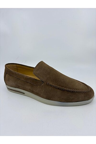 Papuccu أحذية جلدية رجالية من جلد الغزال بلون الجوز
