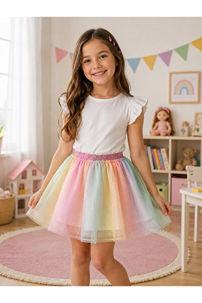 Accessories Hei Rainbow Colors Pink Tutu suknja za devojčice 6-8 godina