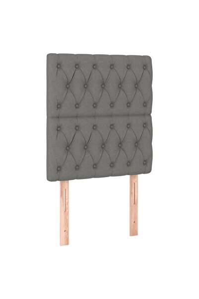 vidaxl Tăblie de pat gri închis 80x7x118/128 cm, material textil
